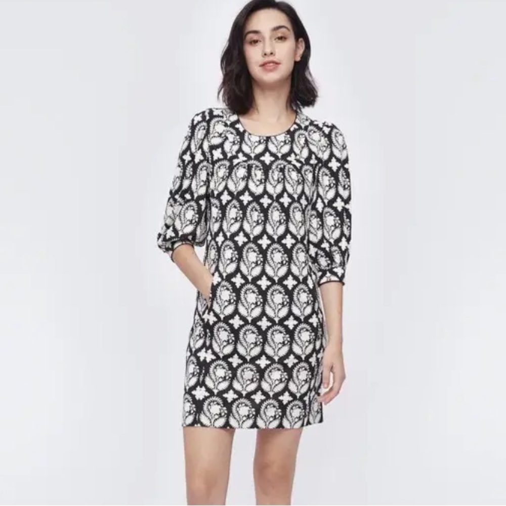 NWT DIANE VON FURSTENBERG Noelle Mini Dress In Woodcut Size XL - Picture 12 of 12
